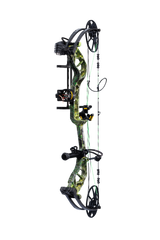 Side view of Bear Legit MAXX RTH adjustable compound bow with 75% let off, highlighting its lightweight and adjustable compound frame.