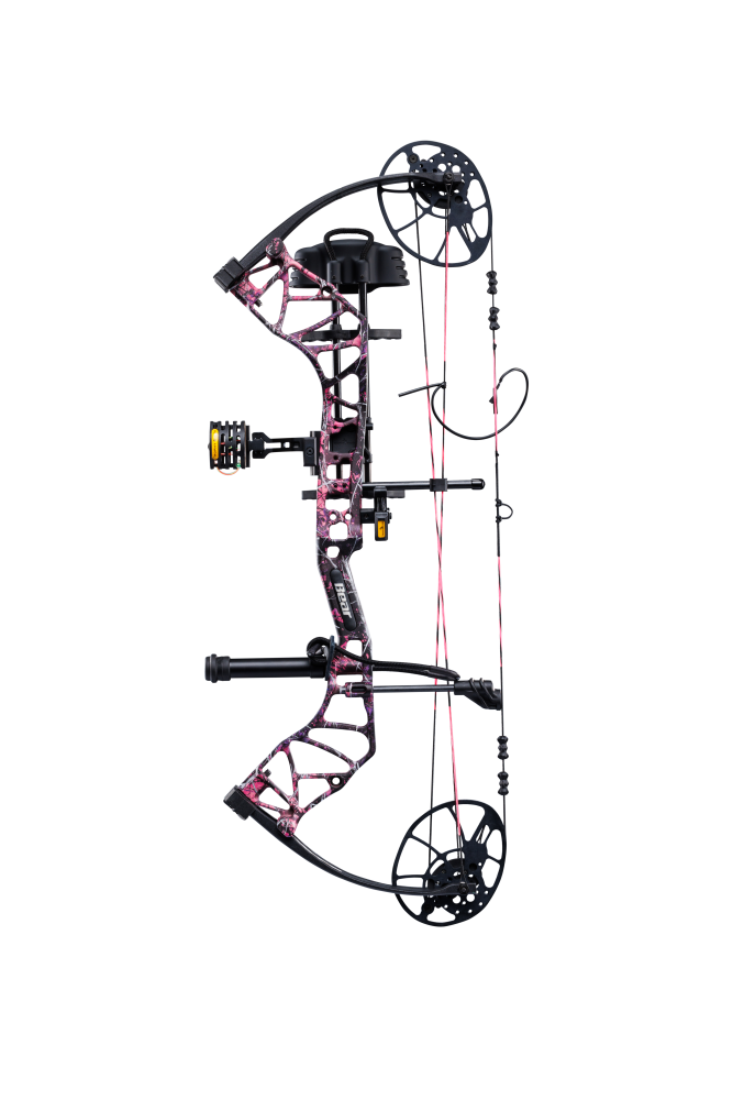 Side view showcasing Trophy Ridge’s ultimate ready-to-hunt package on Bear Archery's Legit MAXX RTH adjustable compound bow. 