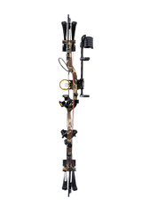 Back view of Bear Archery Legit MAXX RTH compound bow showcasing its adjustable compound 30" axel length.