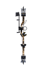 Back view of Bear Archery Legit MAXX RTH compound bow showcasing its adjustable compound 30" axel length.