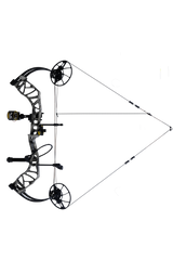 Bear Archery Legit MAXX RTH compound bow with an adjustable draw length from 14 to 30 inches aimed left.