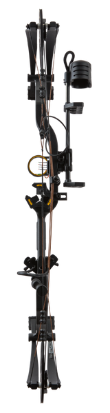 Back view of Bear Archery Legit MAXX RTH compound bow showcasing its adjustable compound 30" axel length.