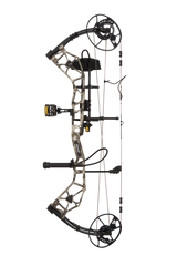 Side view of Bear Archery Paradigm hunting bow in color Veil Whitetail highlighting its DHC cam system.