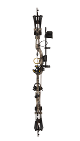 Full view of the Bear Archery Paradigm hunting bow in color Veil Whitetail with an adjustable draw long draw length of 27 - 32 inches.