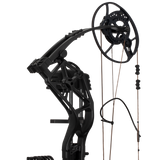Close up of the Bear Archery Paradigm hunting bow limbs and DHC cam system.