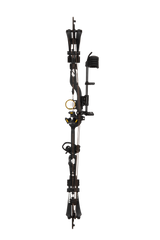 Full view of the Bear Archery Paradigm hunting bow in color Black with an adjustable draw long draw length of 27 - 32 inches.