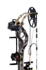 Close up of the Bear Archery Legit MAXX RTH Special Edition compound bow limbs, and picatinny sight mounting location.