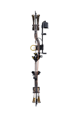 Full view of the Bear Archery Legit MAXX RTH Special Edition compound bow in color Stone/Bottomland with a draw weight range of 10 to 70 pounds and an adjustable draw length spanning from 14 inches to 30 inches.