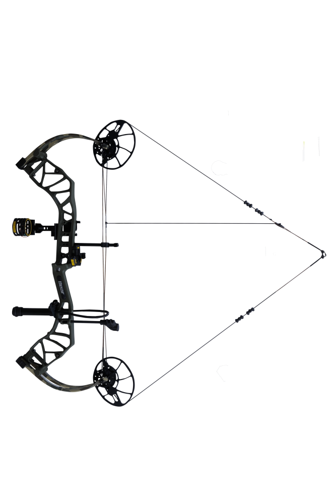 The Bear Archery Legit MAXX RTH Special Edition compound bow at full draw.