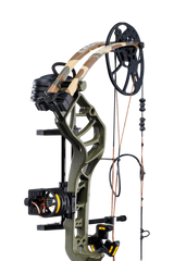 Close up of the Bear Archery Legit MAXX RTH Special Edition compound bow limbs, and picatinny sight mounting location.