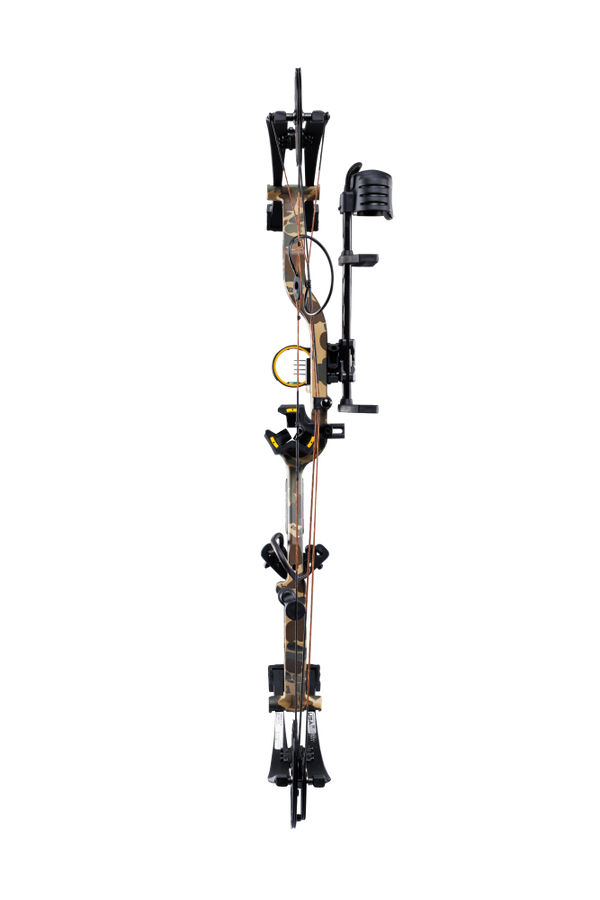 The Bear Species XT RTH reaches speeds up to speeds of up to 320 feet per second and boasts an 80% let off. 