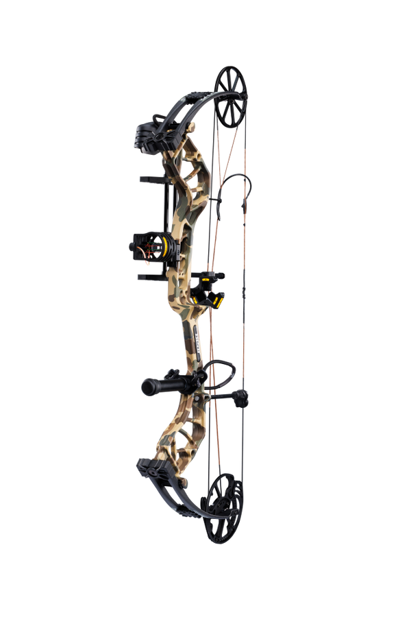 The Bear Archery Species XT single cam compound bow features an adjustable draw length range of 23.5 to 30.5 inches and draw weight options from 45-60 to 55-70 pounds.