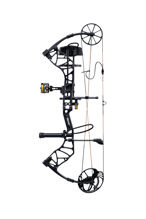 The Bear Species XT RTH reaches speeds up to speeds of up to 320 feet per second and boasts an 80% let off. 