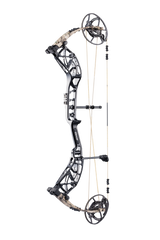 Bear Archery Whitetail INT Compound Bow for bowhunting displayed against a transparent background, emphasizing its professional build quality and Veil Whitetail color option.