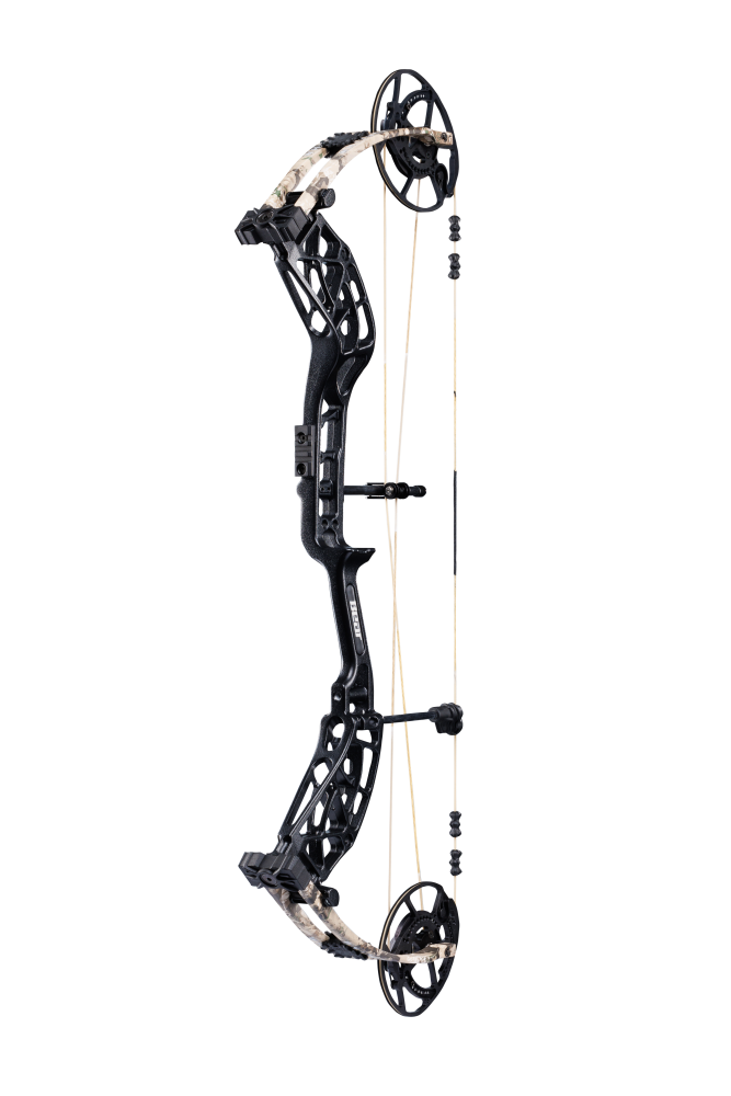The Bear Whitetail INT compound bow has adjustable let-off options of 75, 80, 85, or 90 percent.