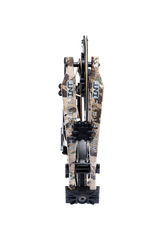 Close up of compound bow limbs showcasing Bear Archery Whitetail INT logo on color Veil Whitetail.