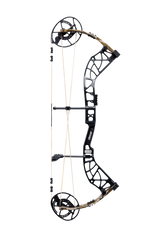 Side view of Bear Archery Whitetail INT in color Veil Whitetail showcasing KillerWave limb dampeners.
