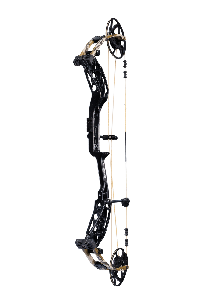 Side view of the Bear Archery Whitetail INT Compound Bow highlighting its modern, lightweight frame.