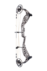 Full view of Bear Archery Whitetail INT compound bow showcasing its stone color. 