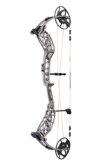 Full view of Bear Archery Whitetail INT compound bow in color stone. 