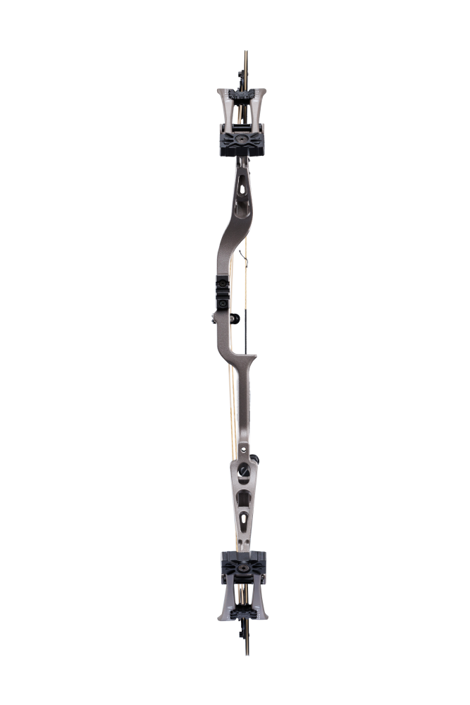 Bear Archery Whitetail INT compound bow as seen from the front if you were shooting the bow. 