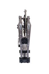 Bottom view of Bear Archery Whitetail INT Compound Bow for bowhunting displayed against a transparent background, emphasizing its Whitetail INT logo. 