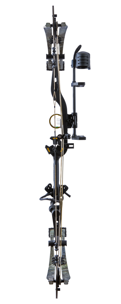Back view of Bear Archery Whitetail INT RTH compound bow showcasing its 31" axel length.