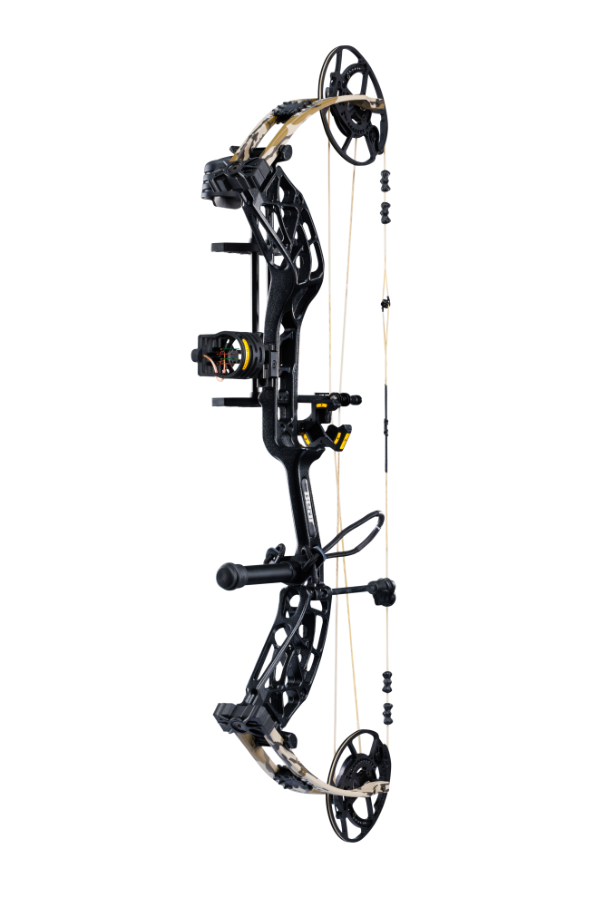 Side view of the Bear Archery Whitetail INT RTH Compound Bow highlighting its modern, lightweight frame.