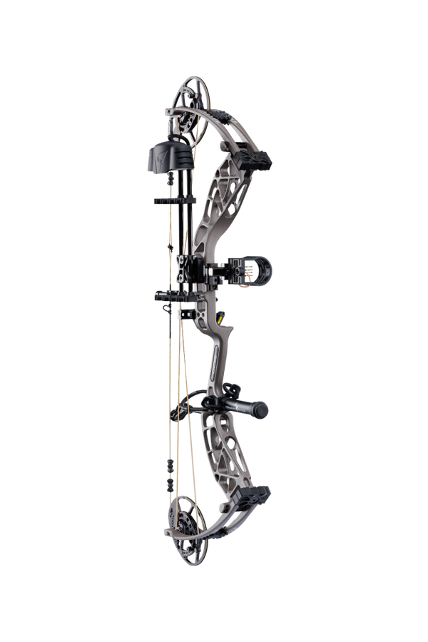 Side view of Bear Archery Whitetail INT RTH compound hunting bow with 90% let off, highlighting its modern lightweight frame.