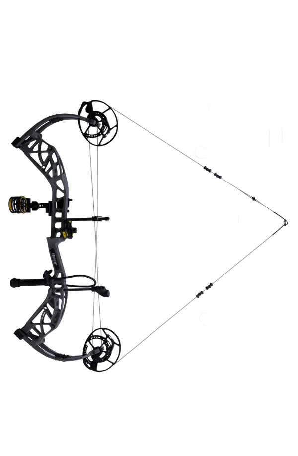 Bear Archery Whitetail INT RTH RTH compound bow with an adjustable draw length from 26 to 30 inches aimed left. 