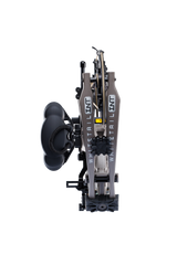 Close up of Bear Archery Whitetail INT RTH compound bow for bowhunting in Stone color.