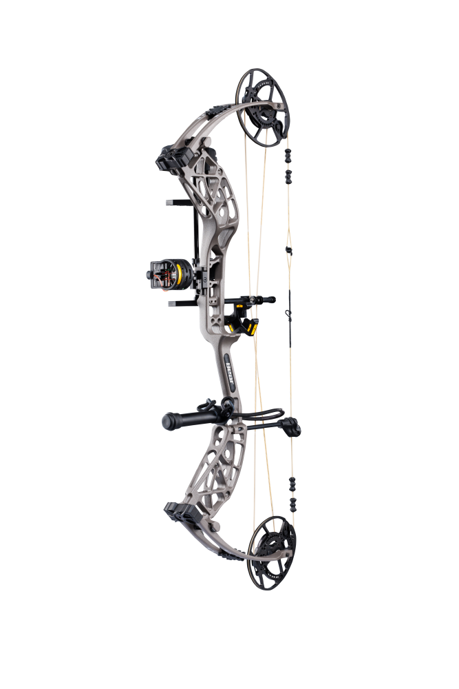 Side view of the Bear Archery Whitetail INT RTH Compound Bow highlighting its modern, lightweight frame.