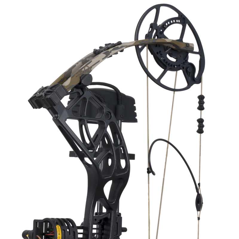 Trophy Ridge RTH kit includes: Fatal 4-pin sight, Whisker Biscuit-V, 5-Spot quiver, snubnose stabilizer, peep sight, and D-loop_6