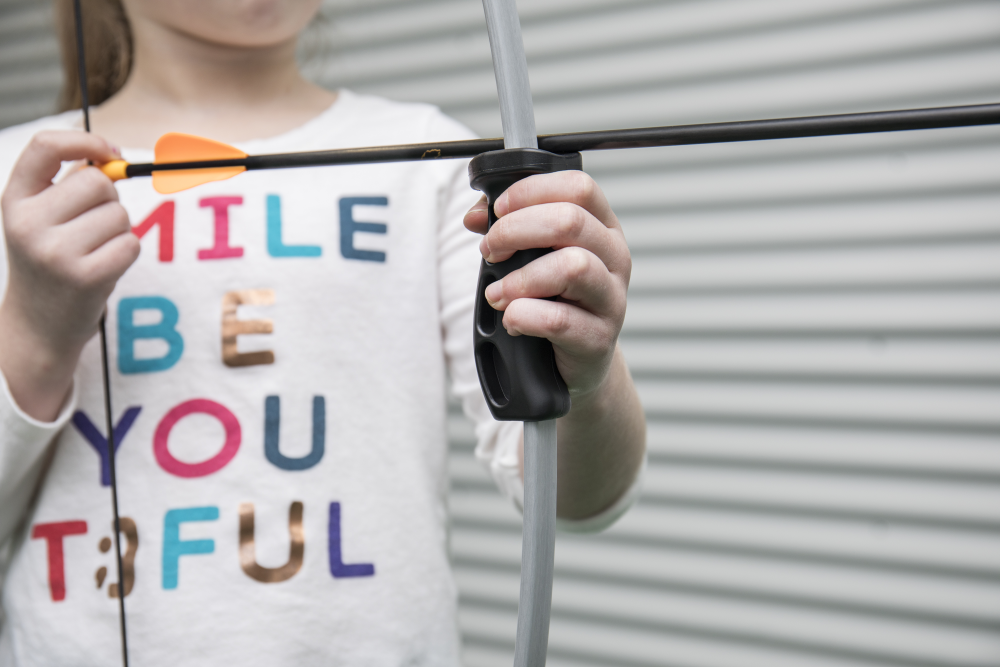 thumbnail image 2 of Bear Titan Youth Bow Set – 60in, 20-29lbs Draw Weight, For Ages 12+ – Includes Armguard, Arrows, Finger Tab (Ambidextrous) 2 of 6