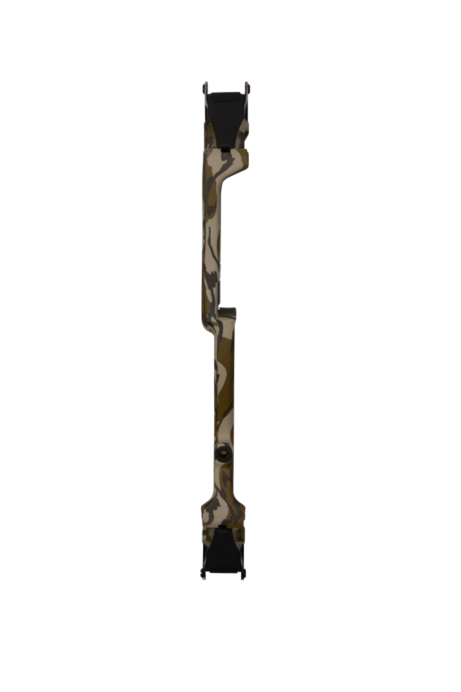 This Take Down features a machined 17" aluminum handle with one of three satin finishes..