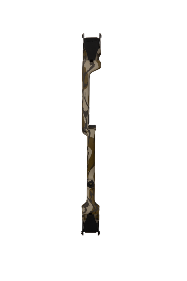 The Fred Eichler Signature Series Take Down in Mossy Oak Bottomland features a machined 17" aluminum handle with one of three satin finishes._