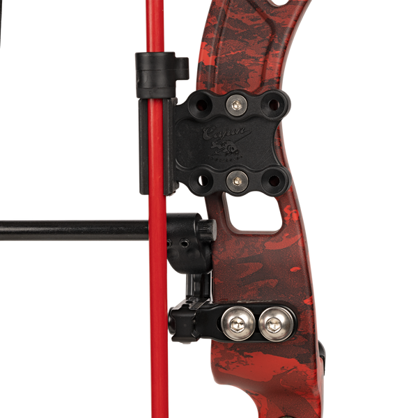 Cajun Bowfishing Arrow Caddy designed to securely hold a single arrow, perfect for bowfishers using spin-cast reels.