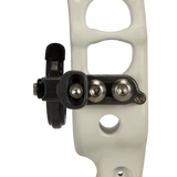 The aluminum-encased Cajun Bowfishing whisker biscuit features laser-engraved reference marks.