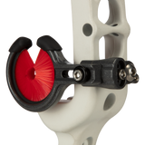 The Cajun Bowfishing Whisker Biscuit has a V-notch located at the top allows for easier loading and reduces slide obstruction during the shot.