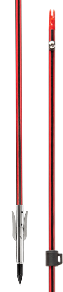 Cajun Bowfishing Fiberglass and Carbon Infused Arrow with Sting-A-Ree Tournament Reversible Point_1