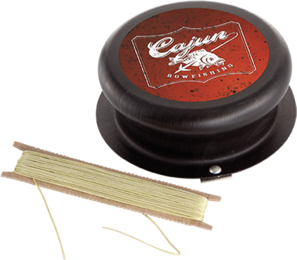 Cajun Bowfishing Screw-On All-Aluminum Drum Reel with 50' of 80-Pound Test Braided Line - Recurve Bowfishing Reel - Bowfishing Reel for Recurve Bow