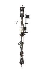Full view of the Bear Archery Paradigm hunting bow in color True Timber Strata with an adjustable draw long draw length of 27 - 32 inches.