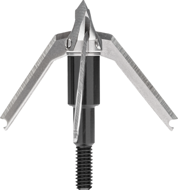 Meet Seeker Crossbow 2" cutting DIA, 100 Grain Weight, Sharp and Strong .035 Blades - - expandable crossbow broadhead
