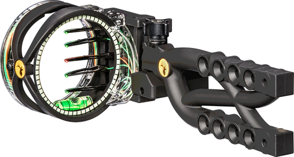 Trophy Ridge Cypher 5 Archery Bow Sight with Reversible Mount Design and Tool-less Windage and Elevation Adjustments_1