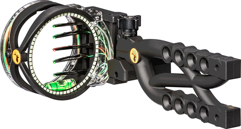 Trophy Ridge Cypher 5 Archery Bow Sight with Reversible Mount Design and Tool-less Windage and Elevation Adjustments_1