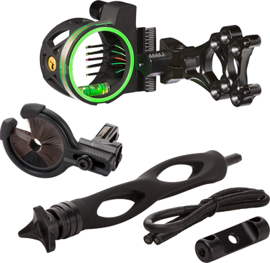 Trophy Ridge Master Hunter Kit with Volt 5-Pin Sight, 6" Static Stabilizer, and Kill Shot Whisker Biscuit_1