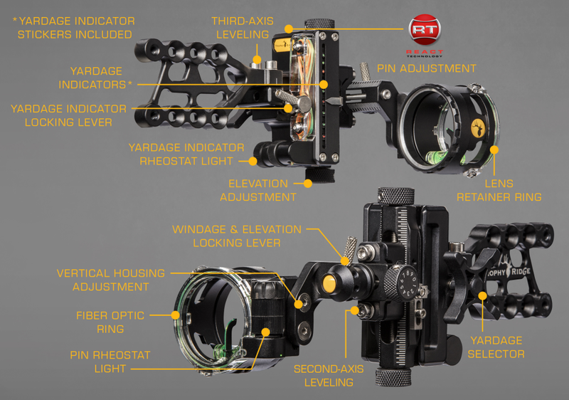 Trophy Ridge React One Pro Bow Sight - Single Pin Bow Sight