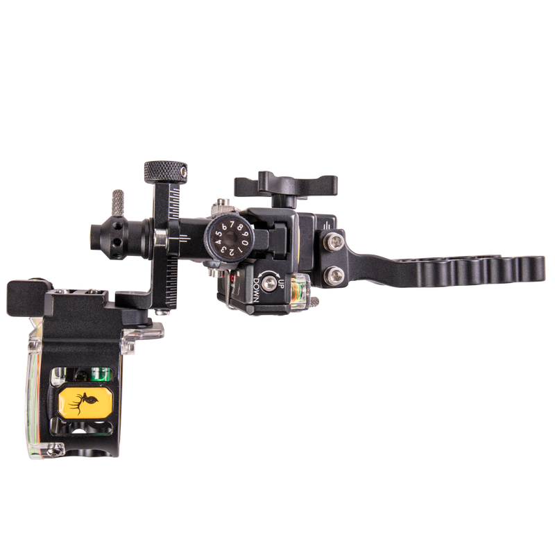Make easy corrections with advanced 100% tool-less micro adjustment on the React Trio Digital Bow Sight.