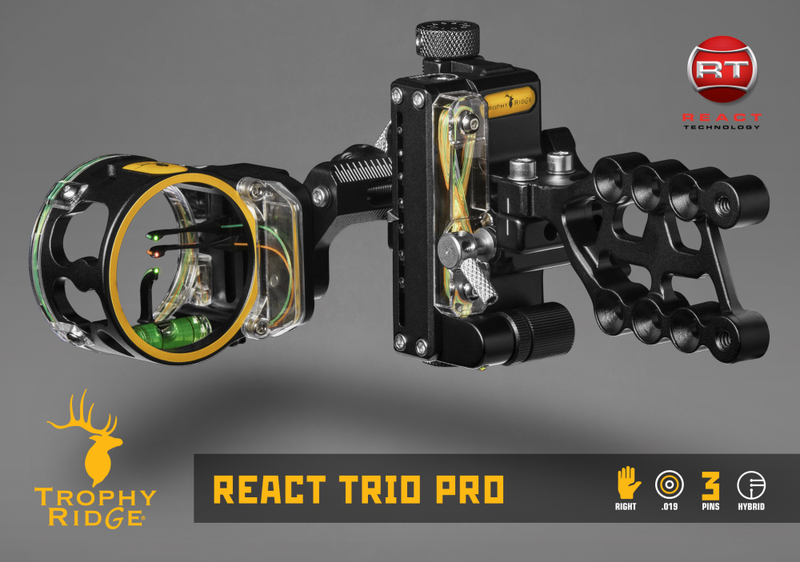The React Trio 3-Pin Bow Sight includes third-axis leveling - Best Compound Bow Sight - Digital Bow Sight