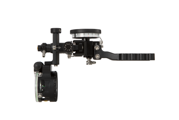 Top view of the Trophy Ridge SWFT 1 Pin - left handed single pin sight - right handed single pin bow sight